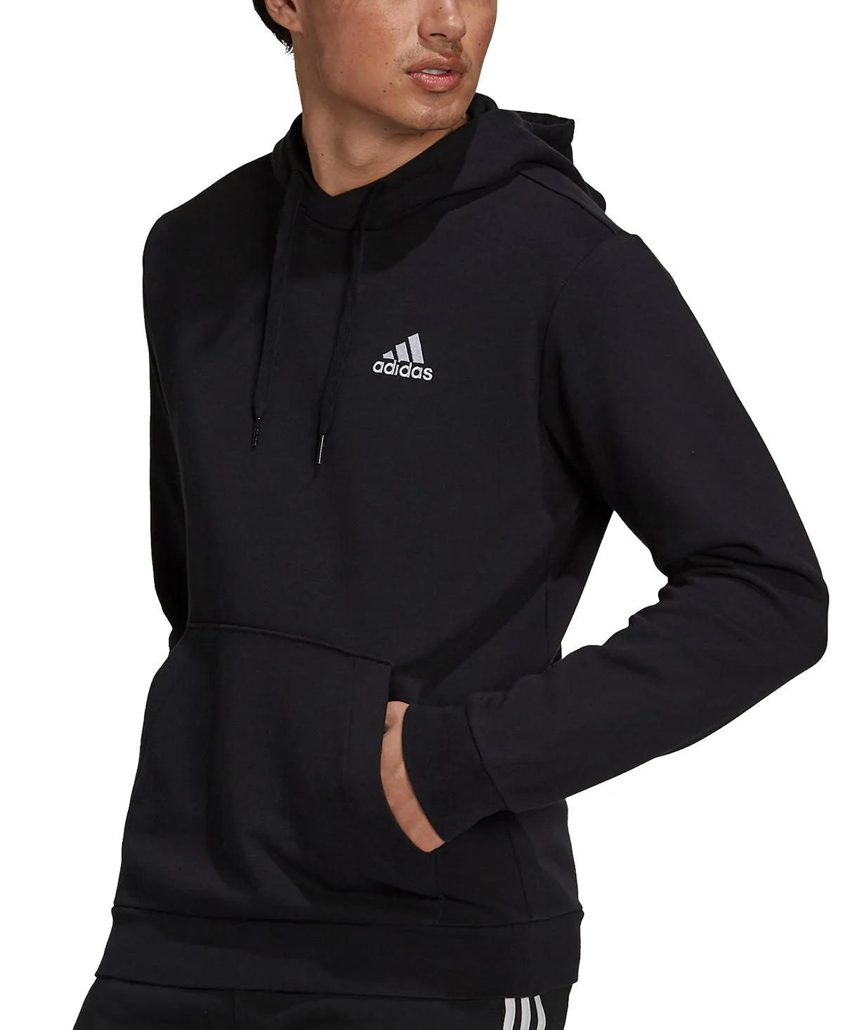 adidas men's fleece hoodie feel cozy essentials, black