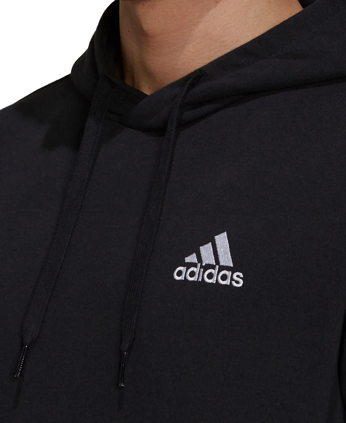 adidas men's fleece hoodie feel cozy essentials, black