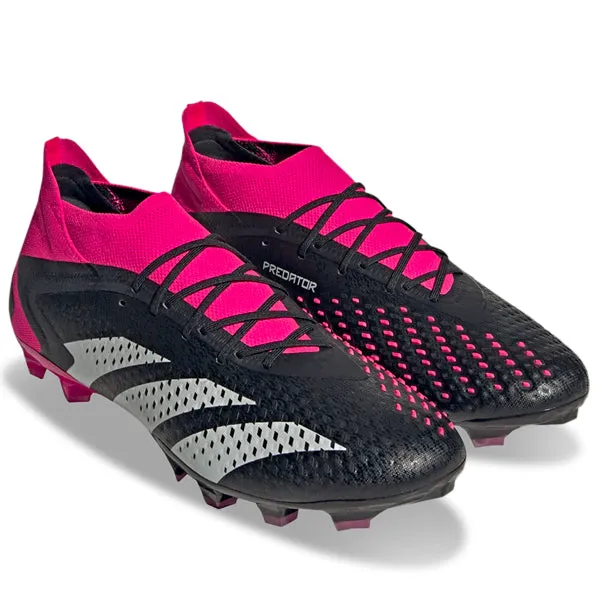 adidas Predator Accuracy.1 Firm Ground Soccer Cleats (Core Black/Team Shock Pink)