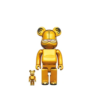 BE@RBRICK GARFIELD GOLD CHROME VER. 100% & 400%