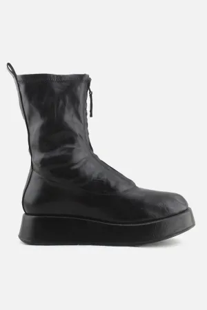 Bershka Zipper Wedges Boots | 100% Synthetic Leather