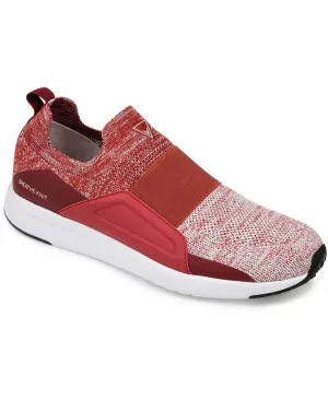 Cannon Slip-on Vance Co. Men's Casual Knit Walking Sneakers, Red