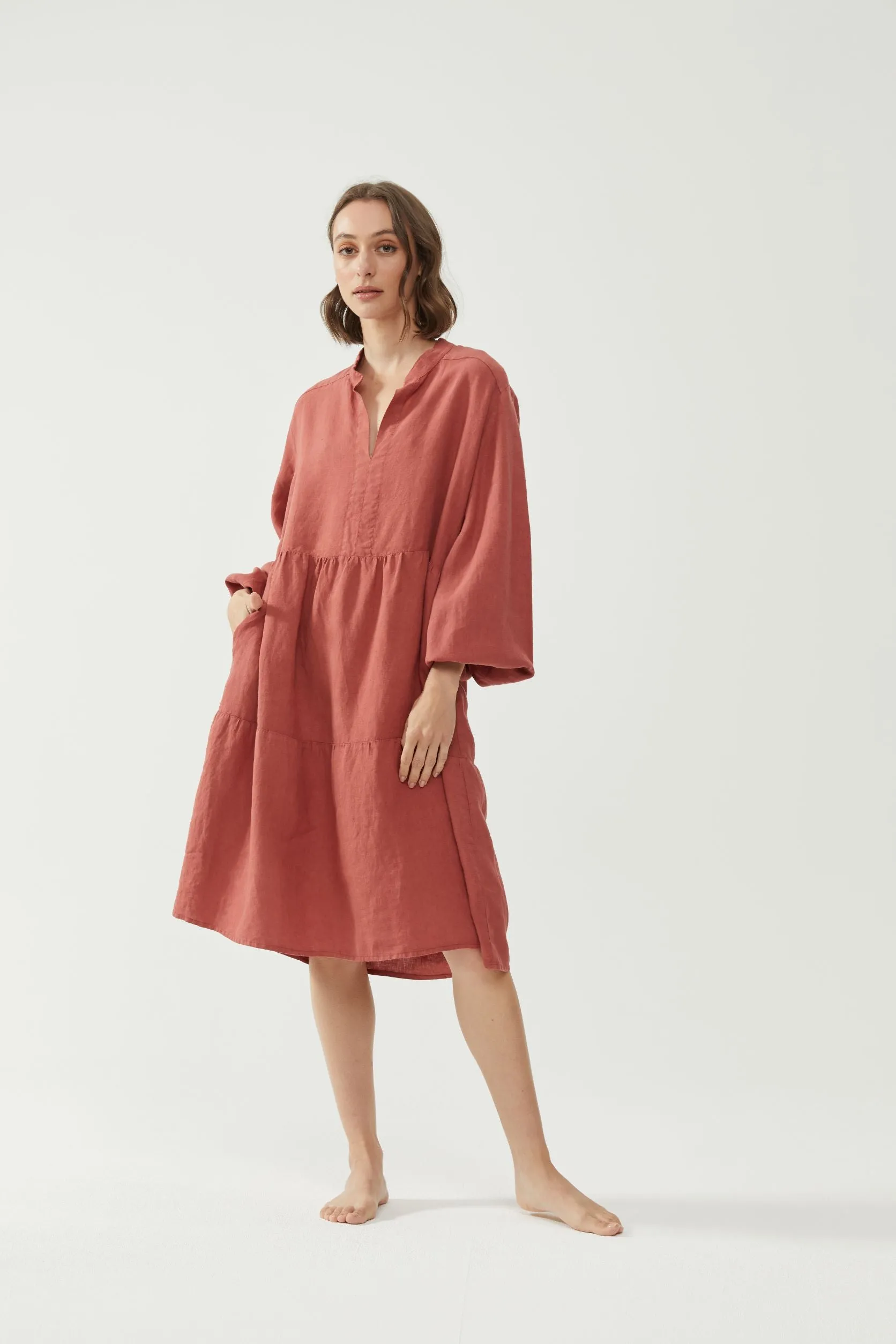 Carmen Dress Terracotta