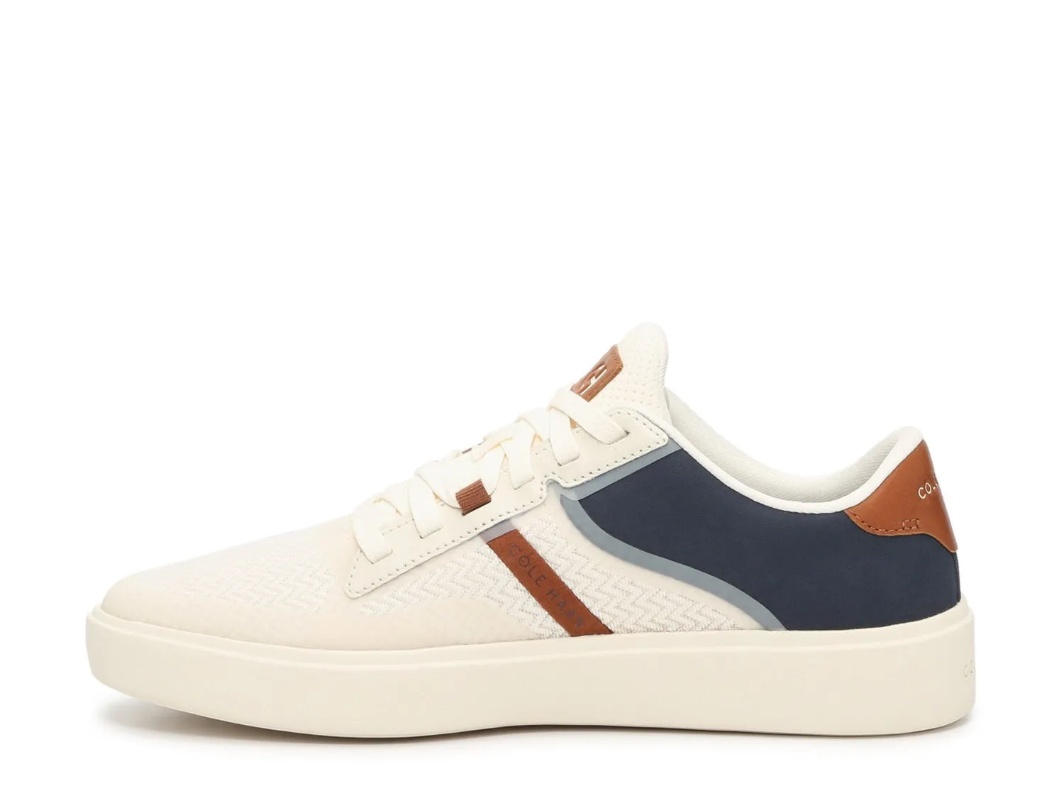 Cole Haan Grand Crosscourt Winner Leather Sneakers, Ivory/Navy