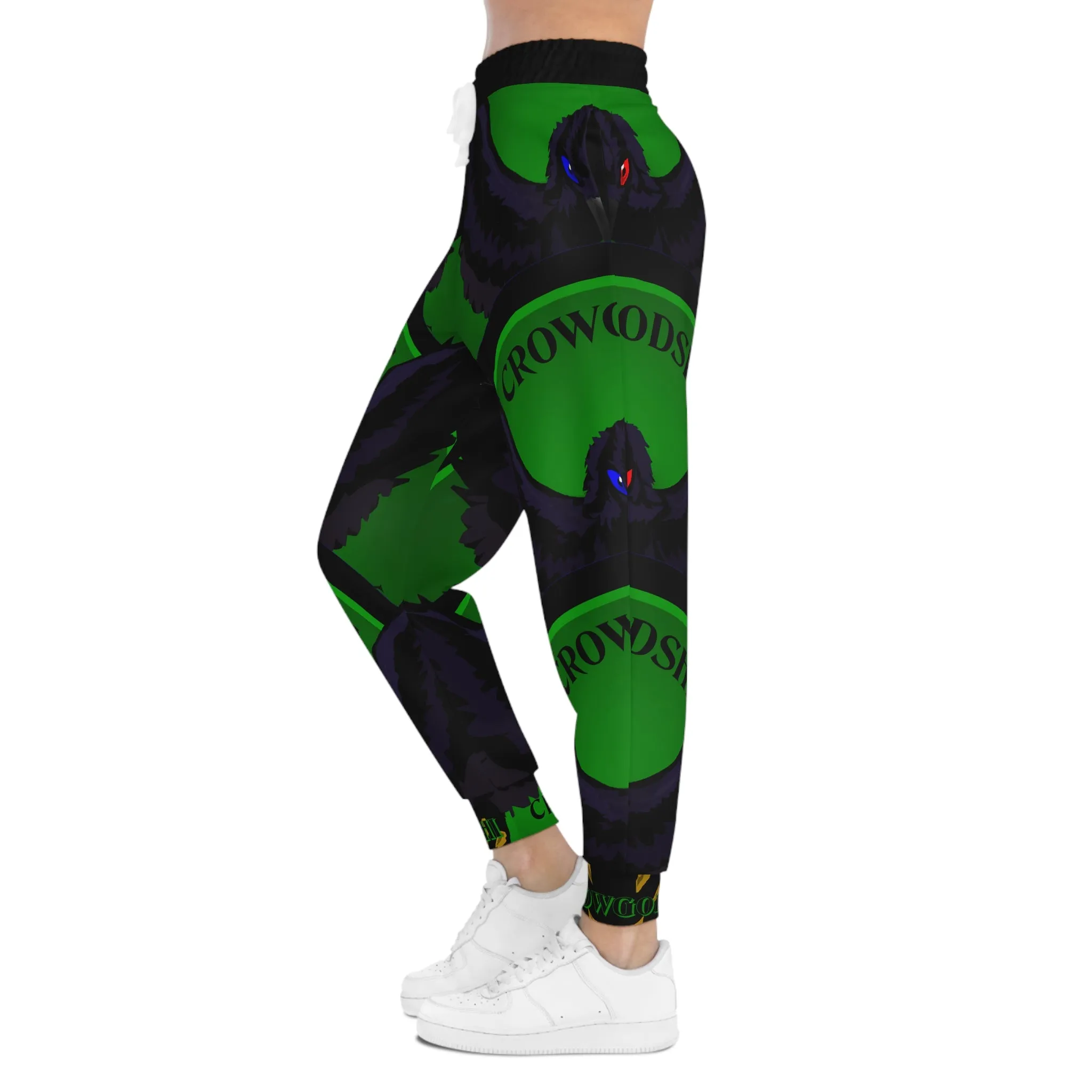 Crowgodshi 3rd GEN Athletic Joggers, GREEN LOGO