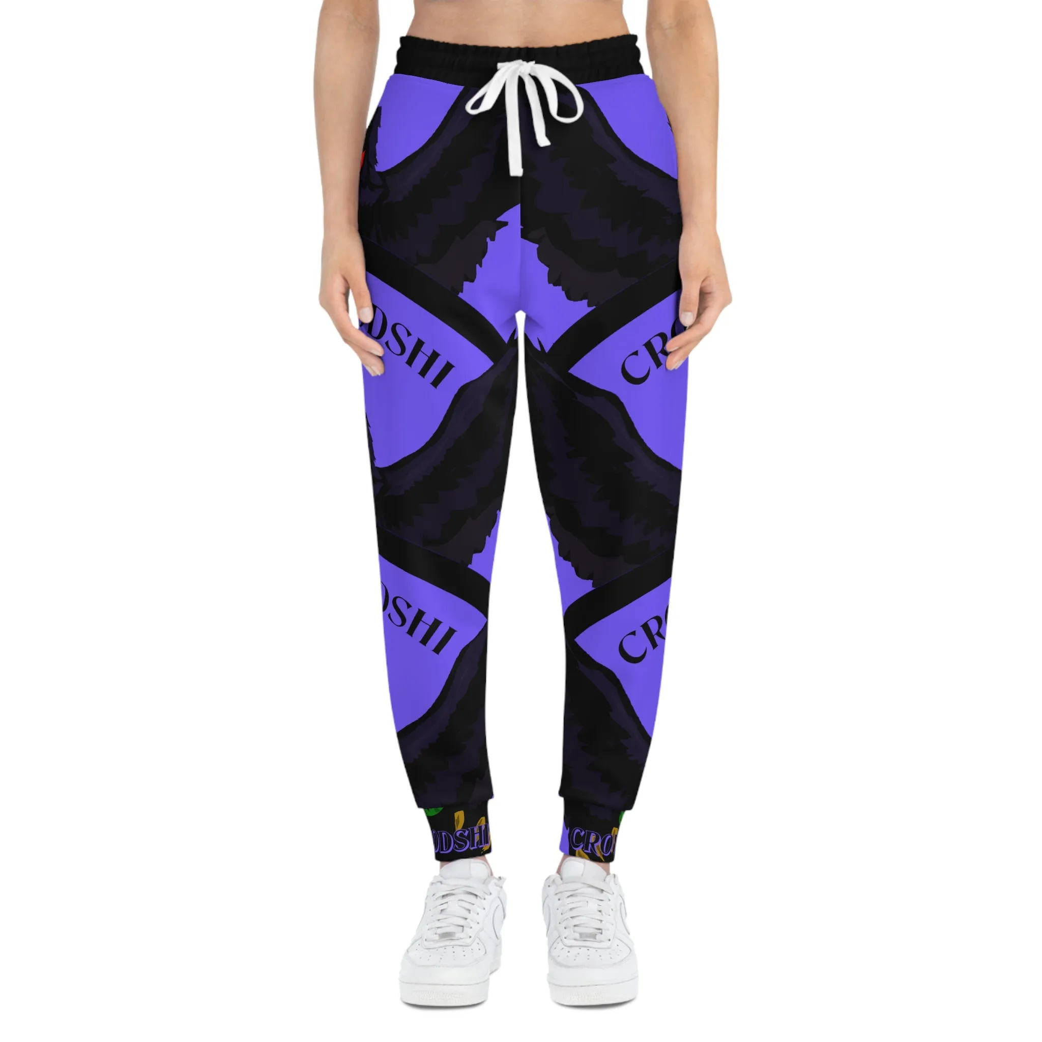 Crowgodshi 3rd GEN Athletic Joggers, PURPLE LOGO