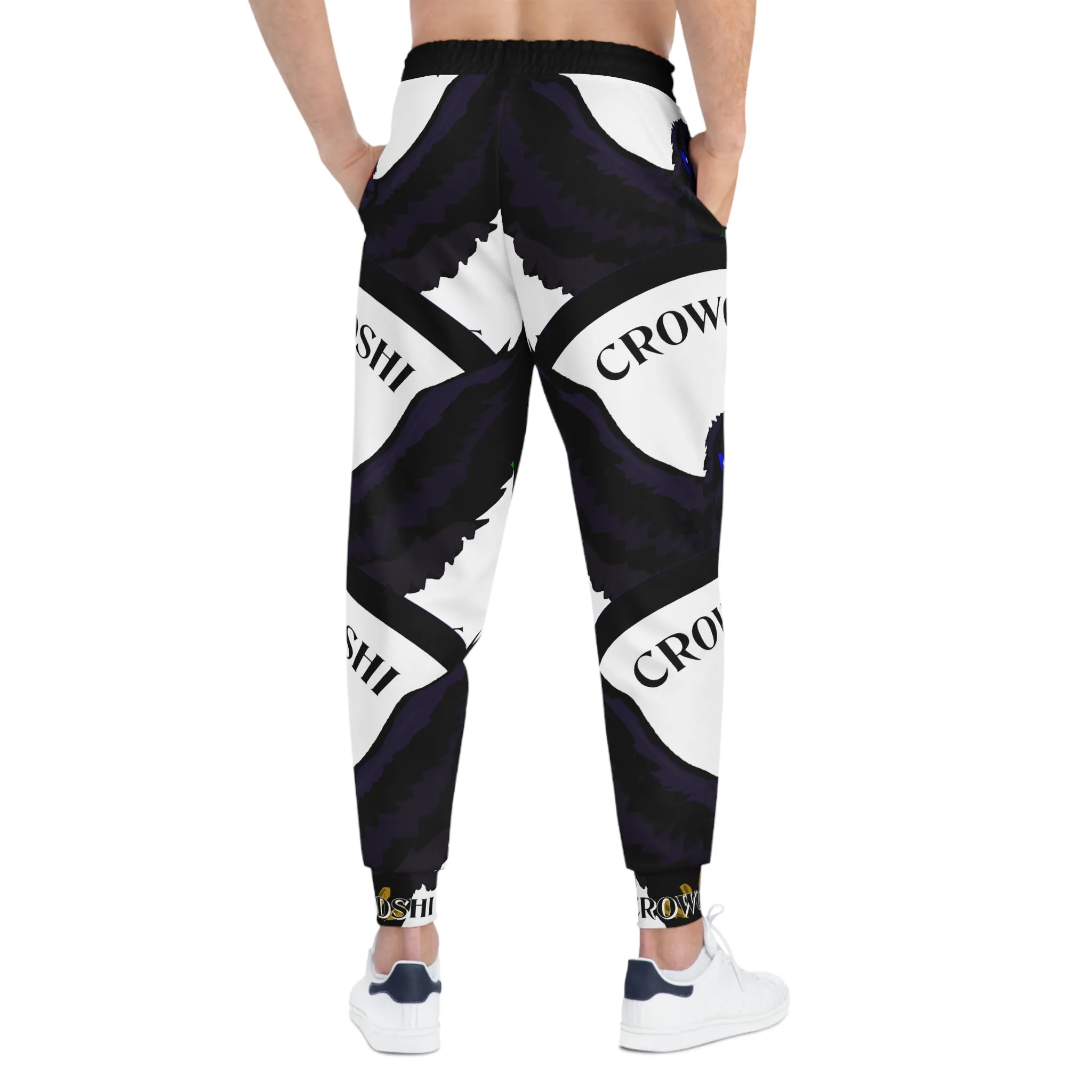 Crowgodshi 3rd GEN Athletic Joggers, WHITE LOGO