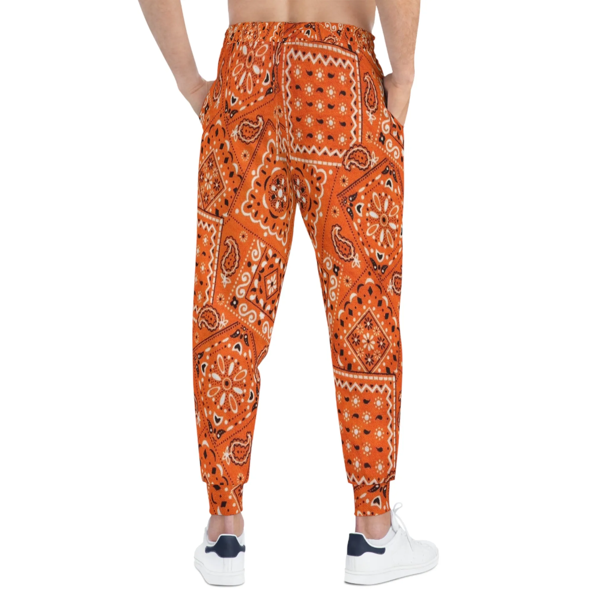 Crowgodshi Orange Colors Athletic Joggers