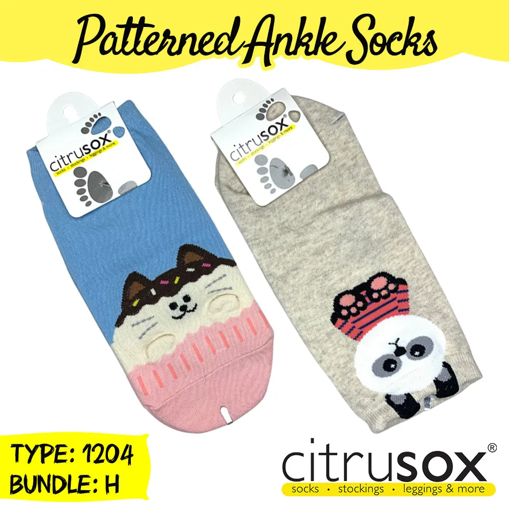 Cute Cartoon Ankle Socks [2 Pairs]