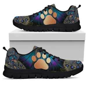 Dog Sneaker, Dog Mom Fractal Art Sneakers, Dog Shoes