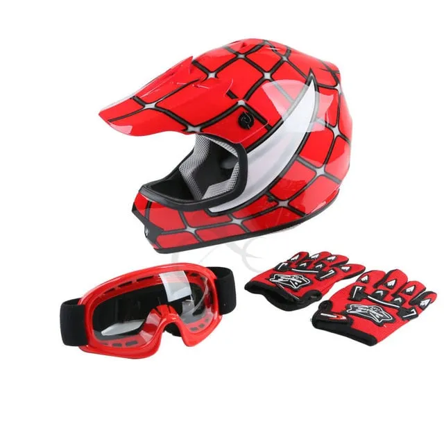 DOT Youth Kids Helmet Dirt Bike ATV MX full face helmets