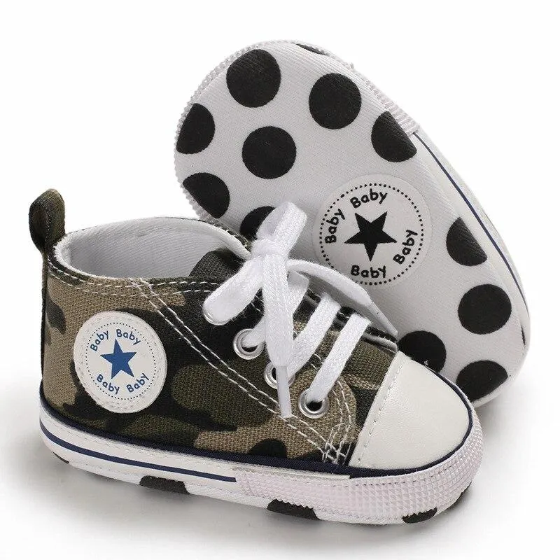 Free  Shipping Unisex Baby Canvas Soft Anti-Slip Sole Casual Shoes