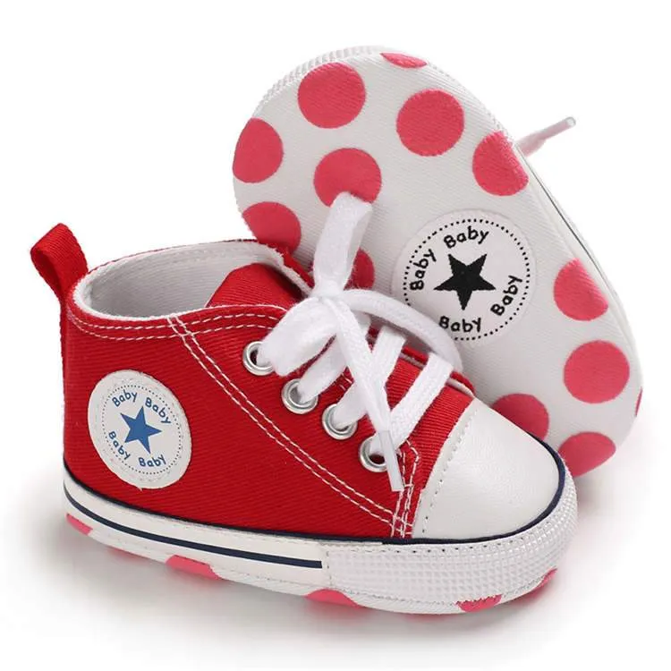 Free  Shipping Unisex Baby Canvas Soft Anti-Slip Sole Casual Shoes