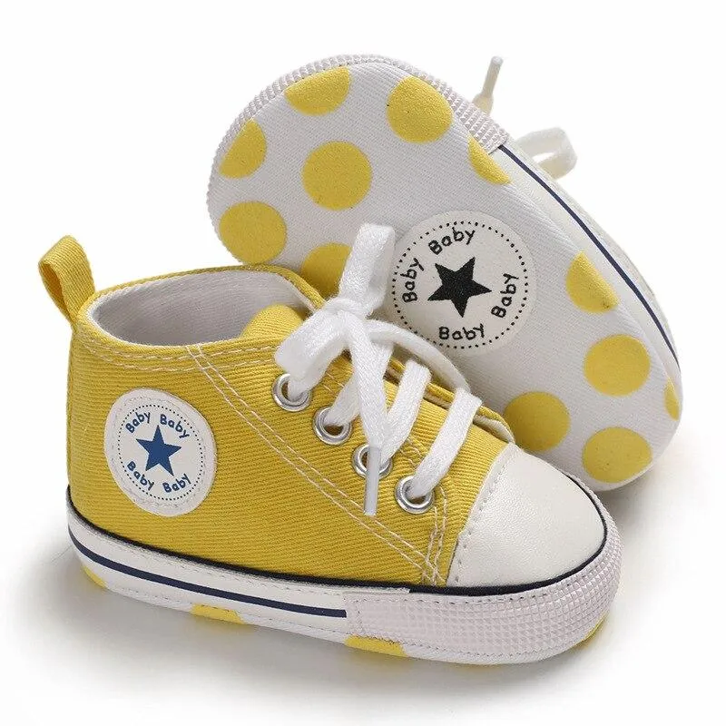 Free  Shipping Unisex Baby Canvas Soft Anti-Slip Sole Casual Shoes