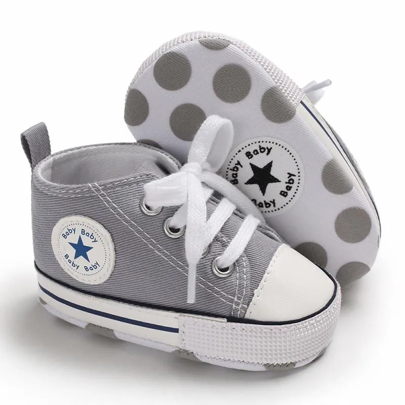 Free  Shipping Unisex Baby Canvas Soft Anti-Slip Sole Casual Shoes