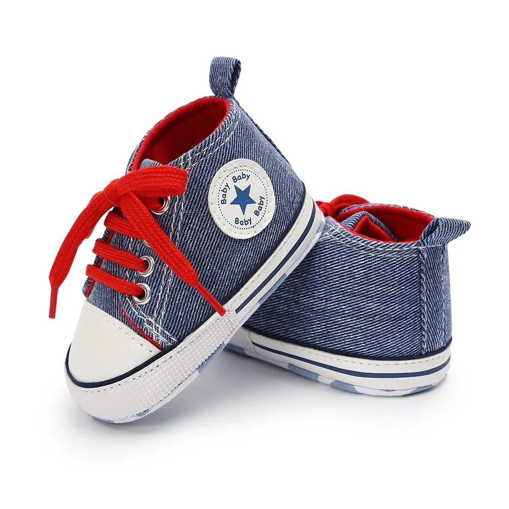 Free  Shipping Unisex Baby Canvas Soft Anti-Slip Sole Casual Shoes