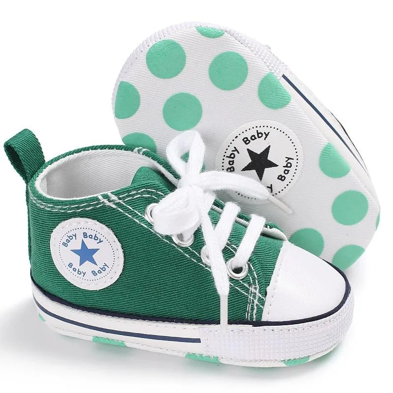 Free  Shipping Unisex Baby Canvas Soft Anti-Slip Sole Casual Shoes