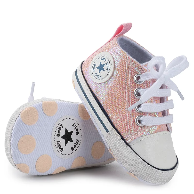 Free  Shipping Unisex Baby Canvas Soft Anti-Slip Sole Casual Shoes