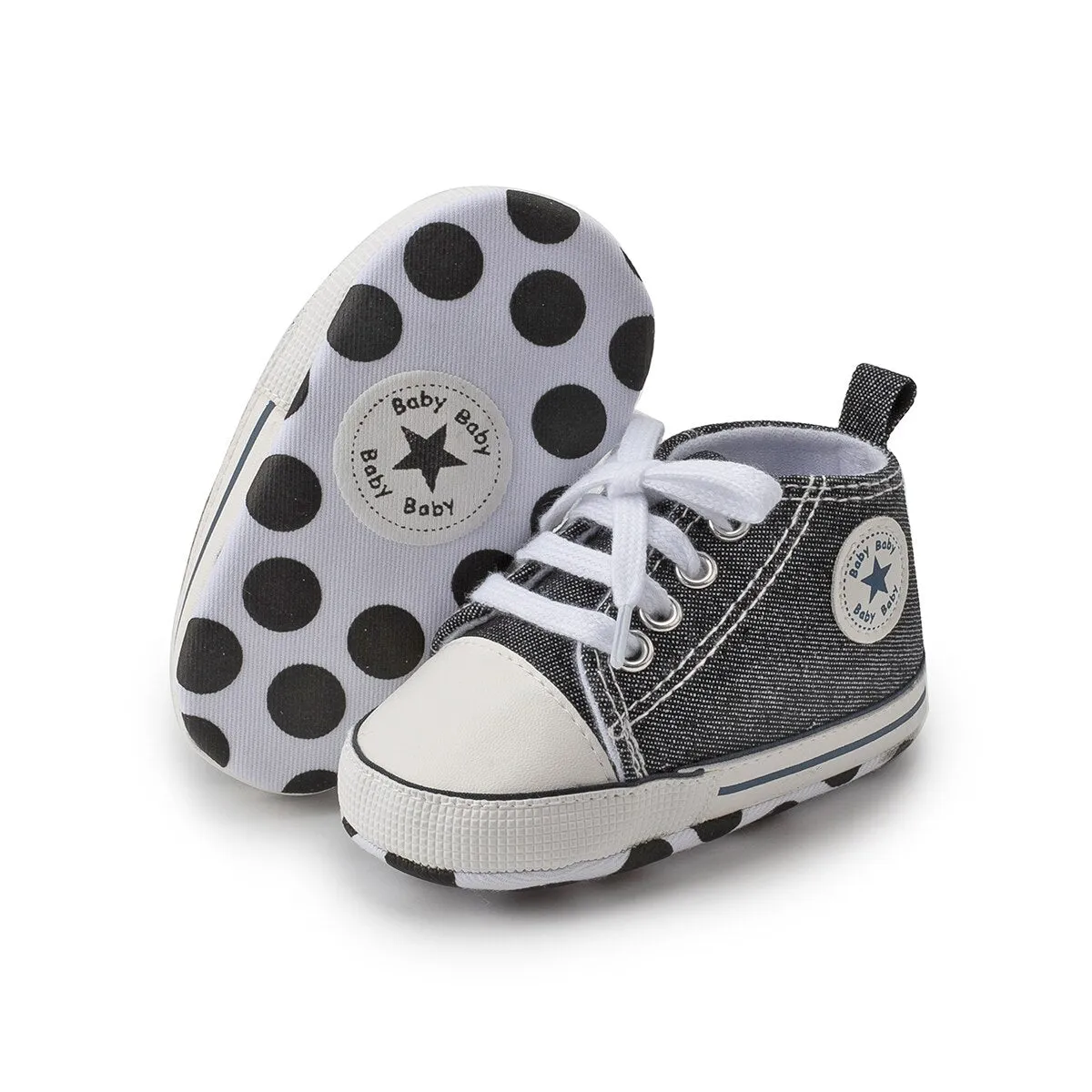 Free  Shipping Unisex Baby Canvas Soft Anti-Slip Sole Casual Shoes