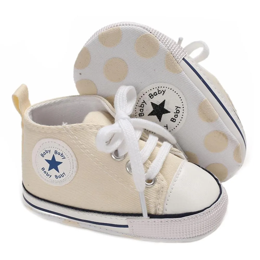 Free  Shipping Unisex Baby Canvas Soft Anti-Slip Sole Casual Shoes