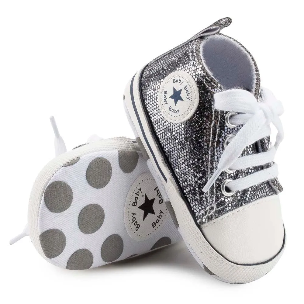 Free  Shipping Unisex Baby Canvas Soft Anti-Slip Sole Casual Shoes