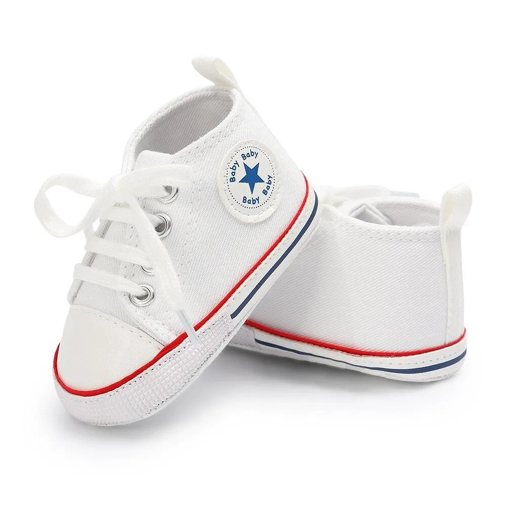 Free  Shipping Unisex Baby Canvas Soft Anti-Slip Sole Casual Shoes