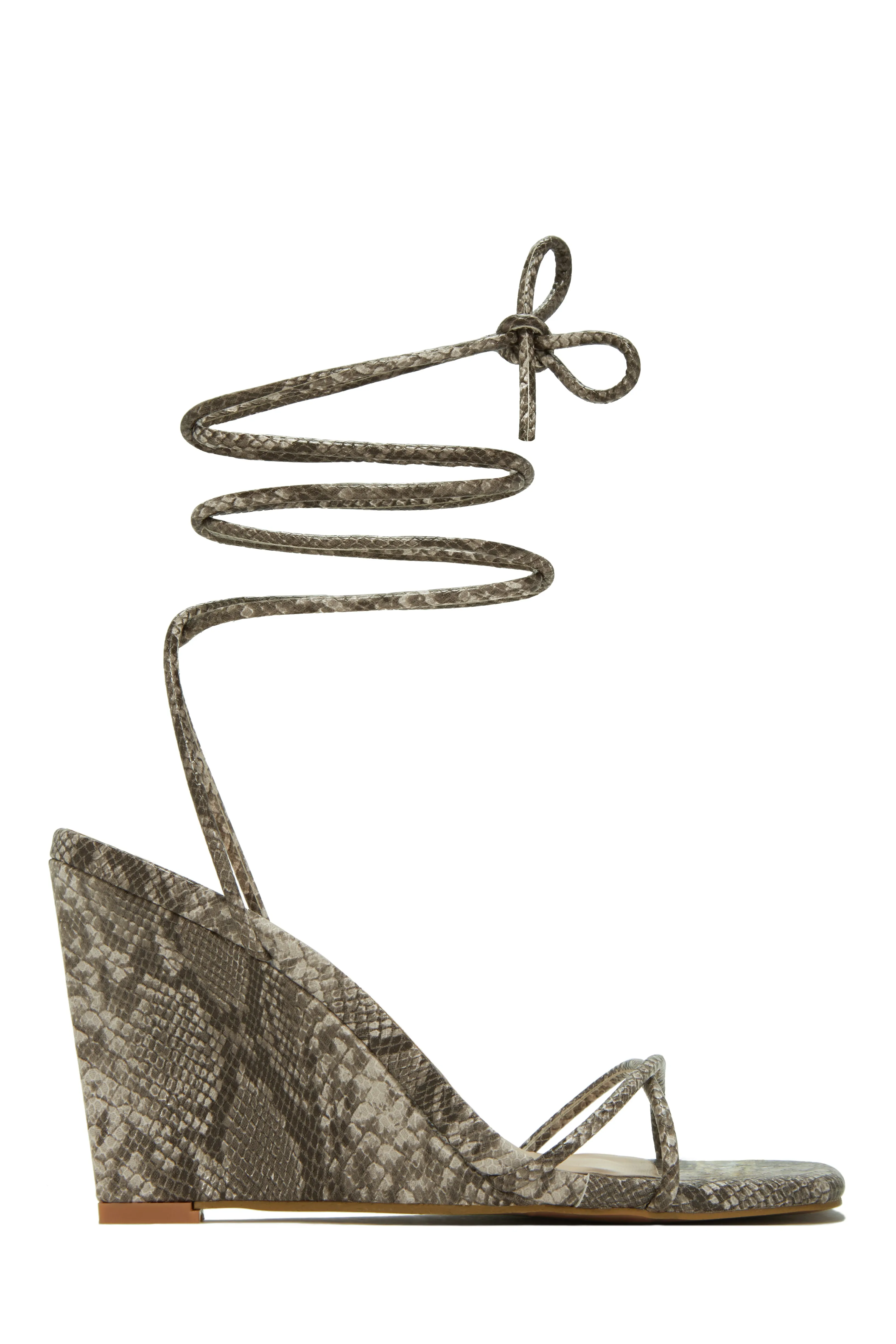 Lilibeth Lace Up Wedges - Snake