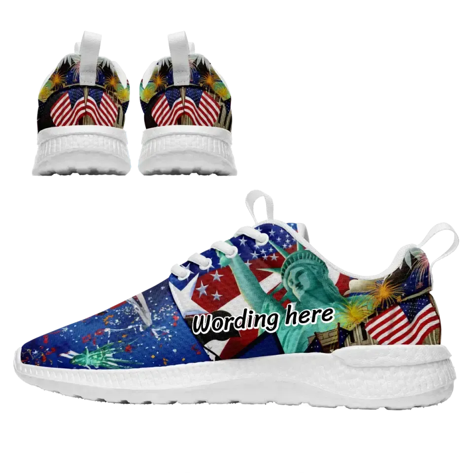 Meaningful gifts for clients, Business Gifts For Clients Personalized Sneaker BLD shoes, Casual shoes for Independence Day July 4th, BLD1-C0601