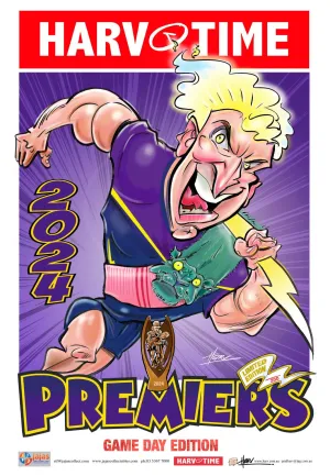 Melbourne Storm 2024 NRL Premiership Poster, GAME DAY, Harv Time