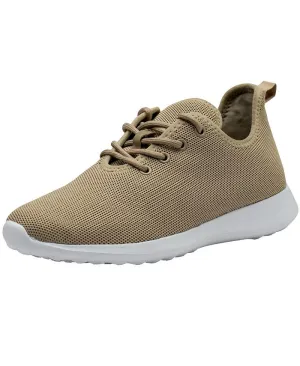 Men's knitted fashion sneakers lightweight sports walking tennis sneakers Alpine Swiss, brown/beige