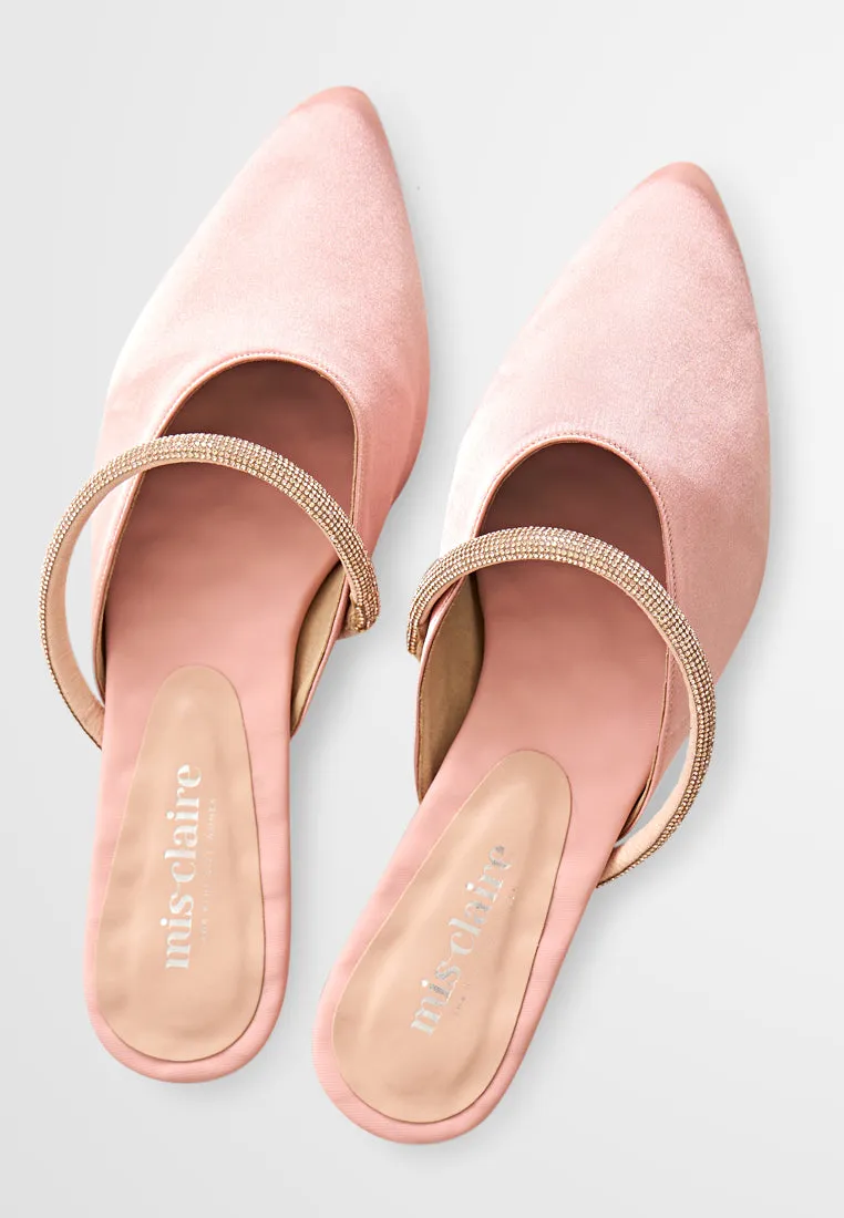 Monay Silk Shine Pointed Slip On Flats