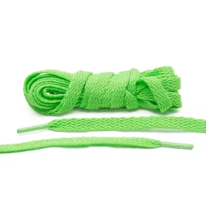 Neon Green Flat Shoe Laces