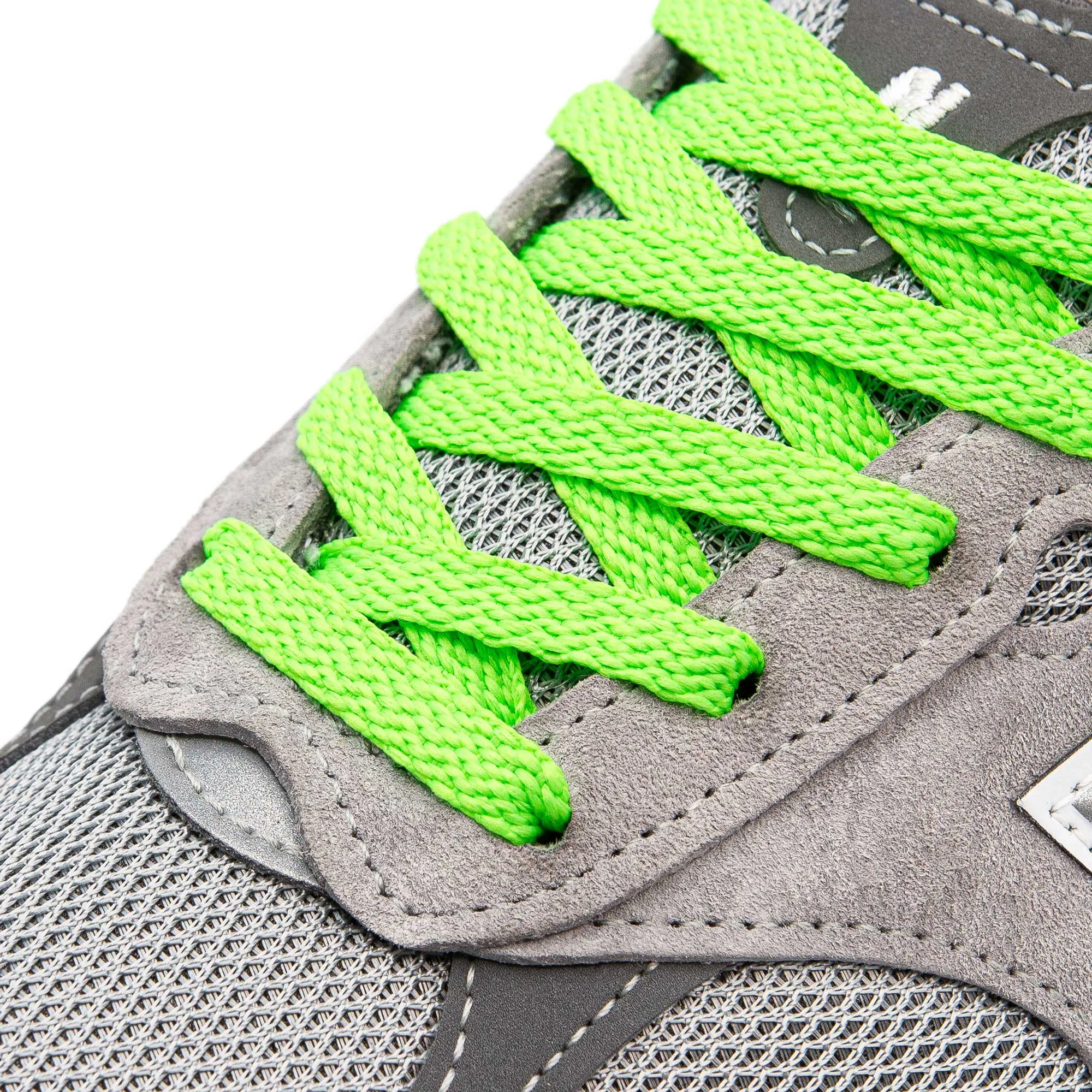 Neon Green Flat Shoe Laces