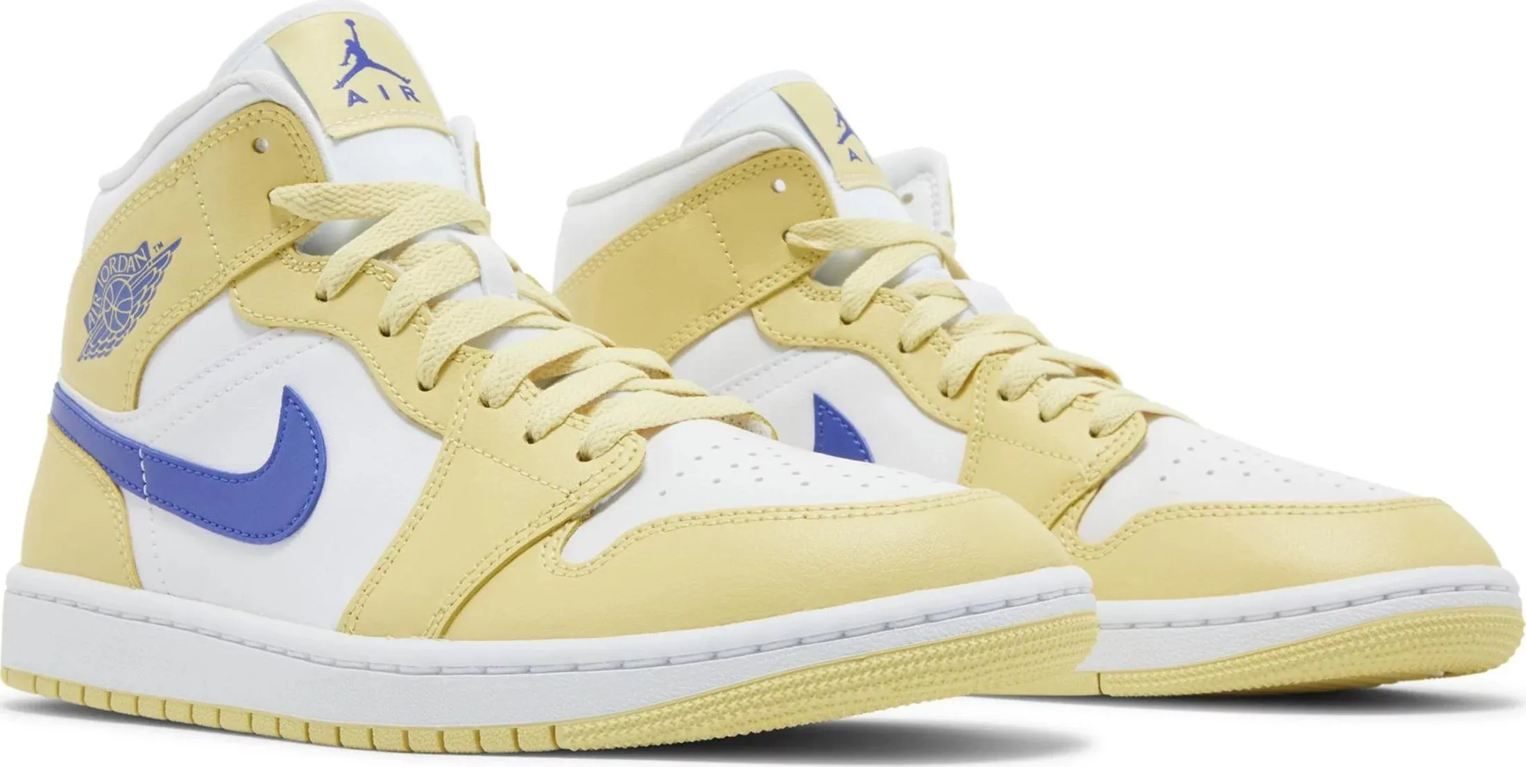 Nike Air Jordan Wmns Air 1 Mid, yellow/white/blue