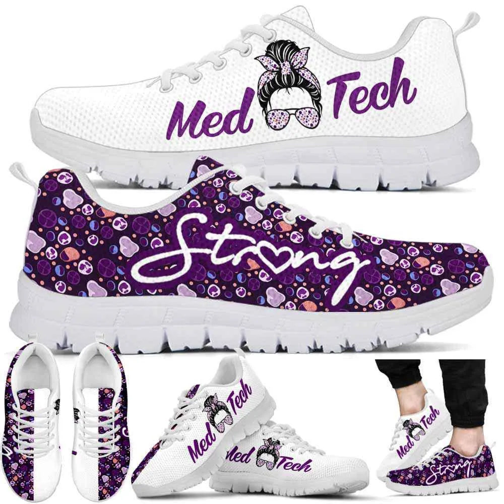 Nurse Sneaker, Med Tech Purple Girl White Sneakers, Best Shoes For Nurses