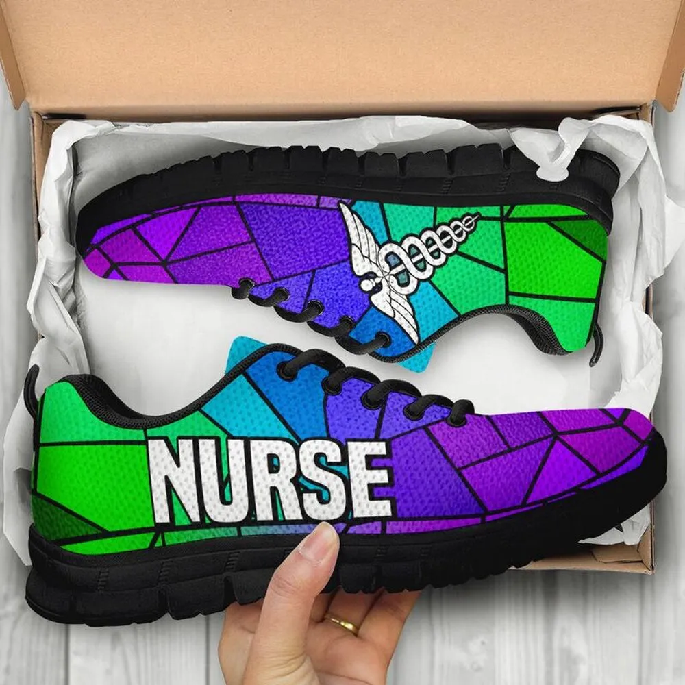 Nurse Sneaker, Nurse Green Purple Sneakers, Best Shoes For Nurses