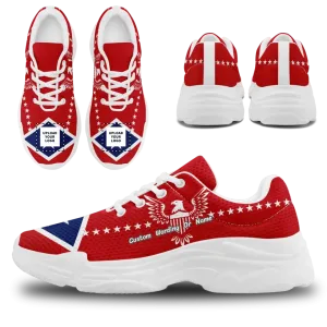 Personalized Patriotic Sneakers, Custom USA Flag Shoes, Veteran Shoes,FN020-23020199