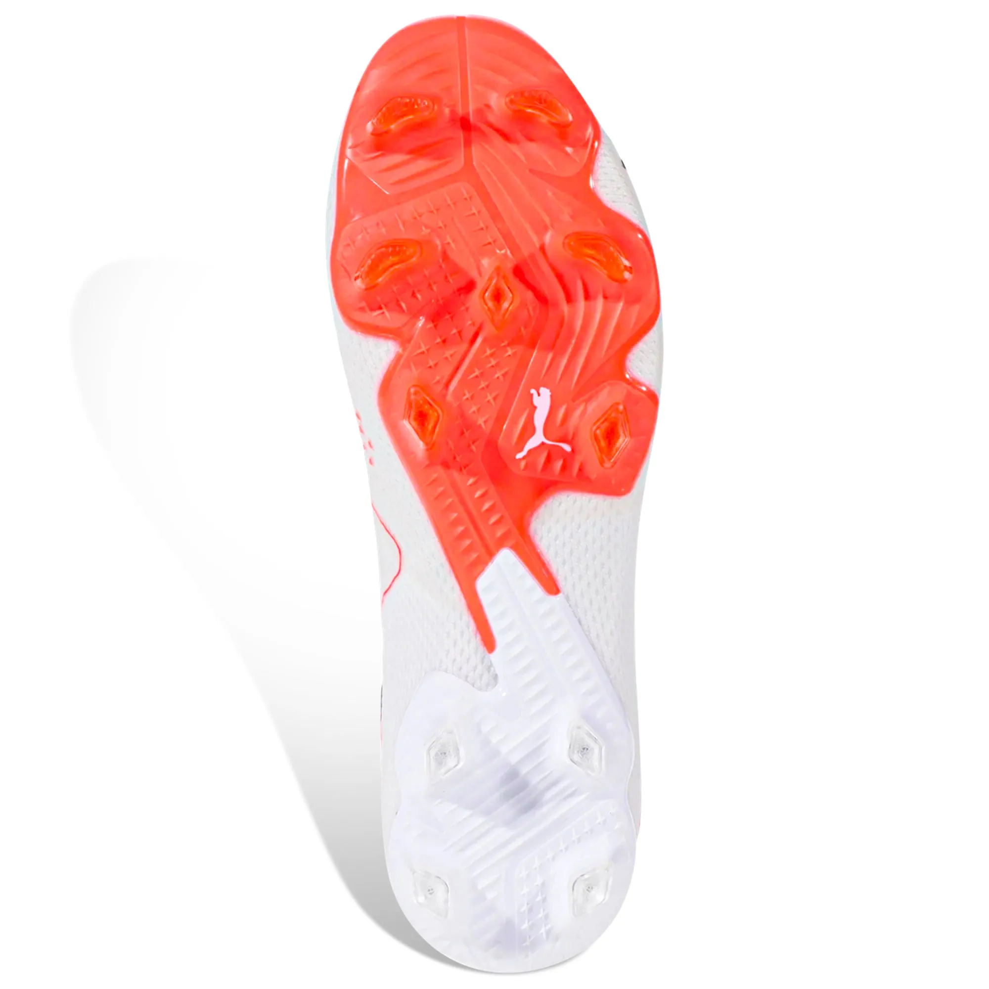 Puma Future Ultimate Soccer Cleats FG/AG Soccer Cleats (Puma White/Fire-Orchid)