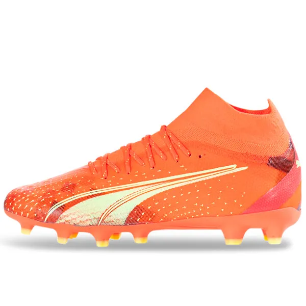 Puma Ultra Pro FG/AG Soccer Cleats (Coral/Fizzy Light)