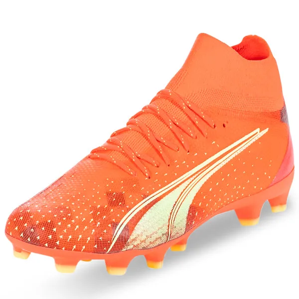 Puma Ultra Pro FG/AG Soccer Cleats (Coral/Fizzy Light)