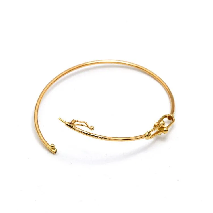 Real Gold GZTF Thin Plain Bangle TBS 0539 (SIZE 18) BA1482