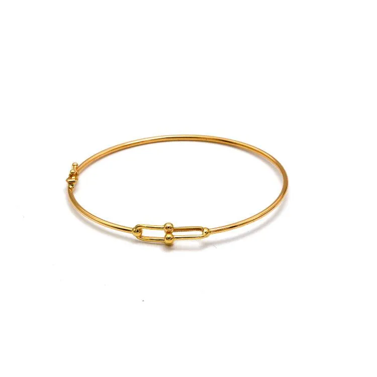 Real Gold GZTF Thin Plain Bangle TBS 0539 (SIZE 18) BA1482