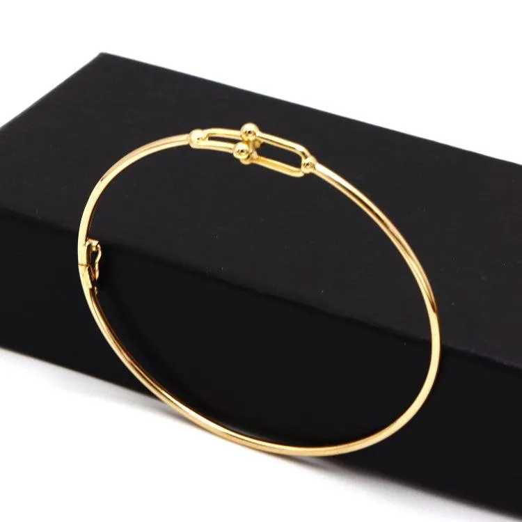 Real Gold GZTF Thin Plain Bangle TBS 0539 (SIZE 18) BA1482