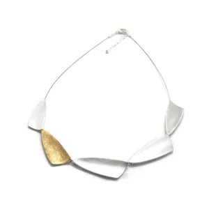 Silver and Gold Wedge Necklace