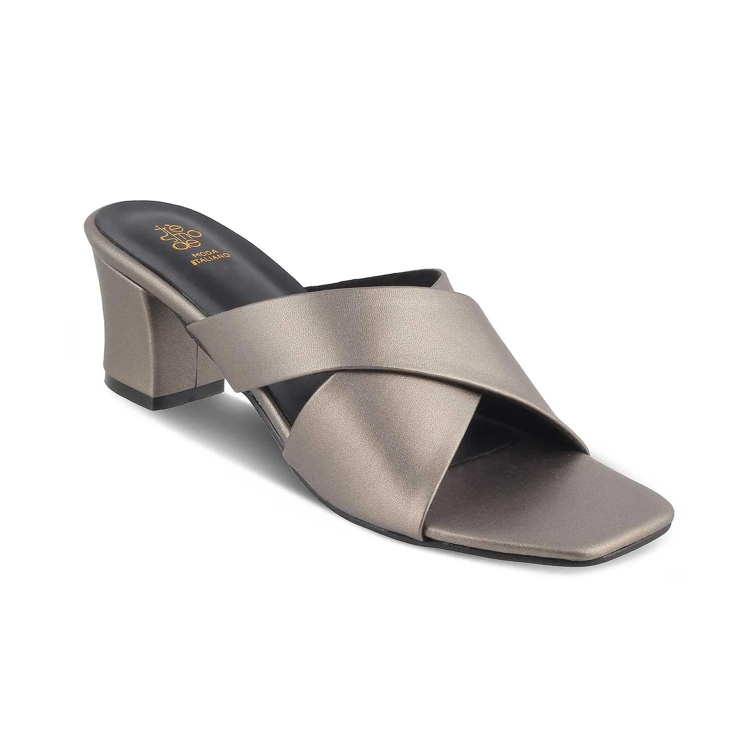 The Serona Pewter Women's Dress Block Heel Sandals Tresmode