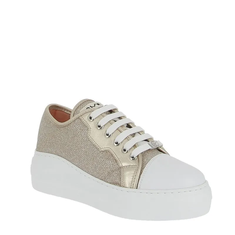 Unisa Fidan Metallic Gold Platform Sneaker