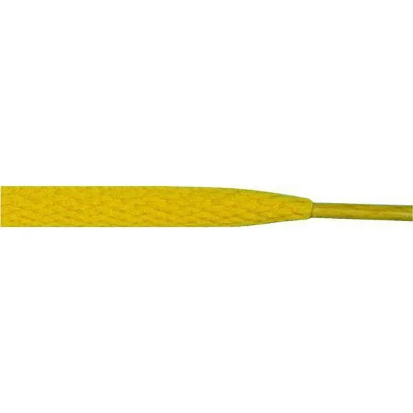 Wholesale Athletic Flat 5/16" - Yellow (12 Pair Pack) Shoelaces