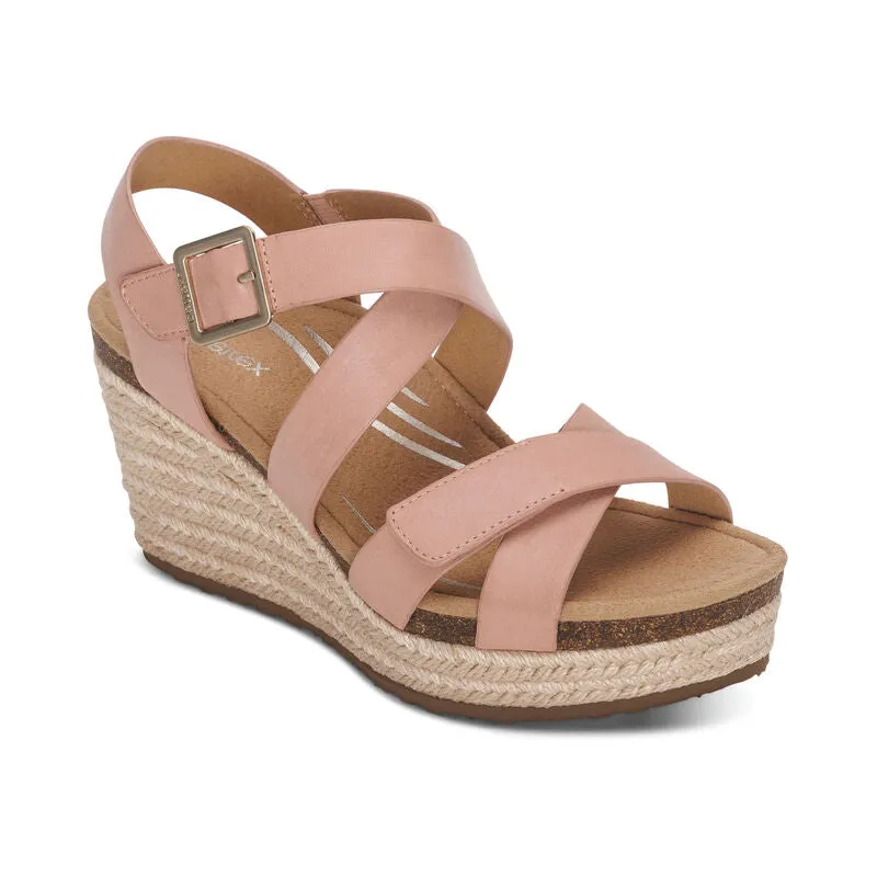 WOMEN'S AETREX ANNA ARCH SUPPORT WEDGE | ROSE